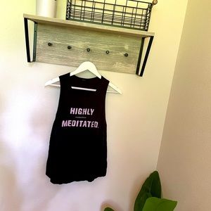 lululemon athletica tank with printed saying